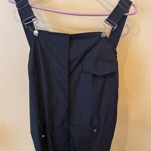 H&M Black Overalls with Front Pocket